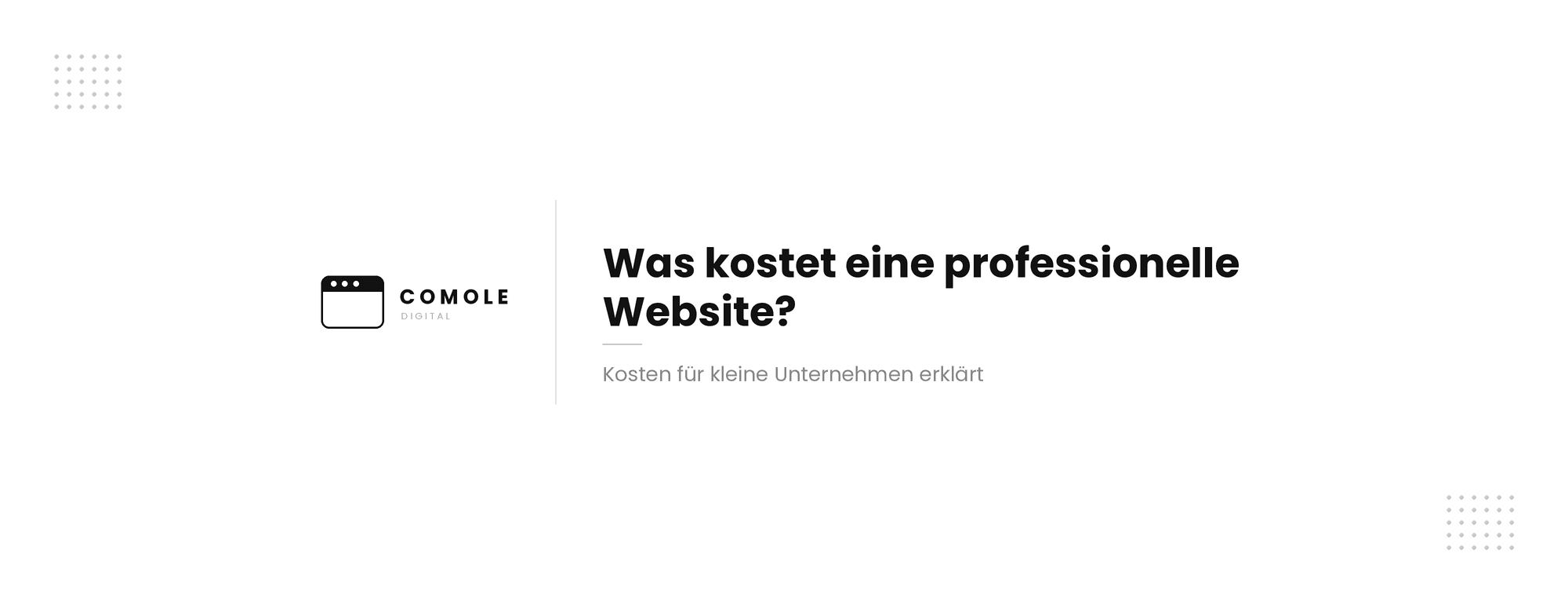 Was kostet eine professionelle Website? Kosten für kleine Unternehmen erklärt